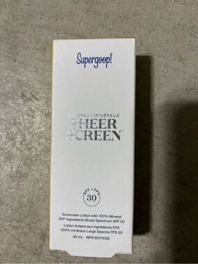 Supergoop! Sheer Screen Mineral SPF 30 Sunscreen - White and Yellow Accents
